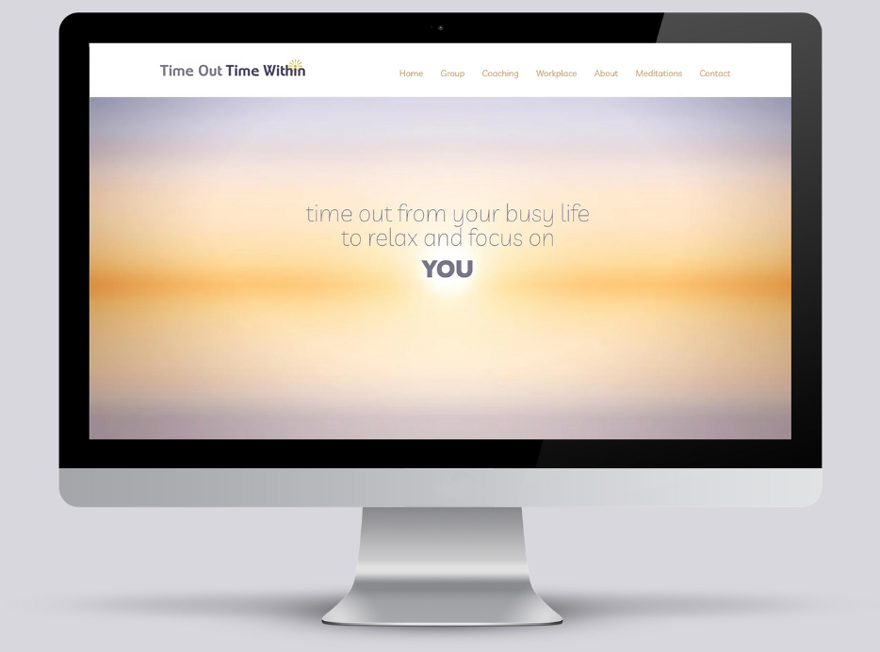 Time Out Time Within - Desktop Website Mockup