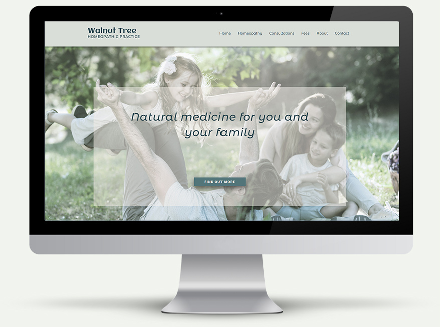 Walnut Tree Homeopathic Practice - Website on desktop